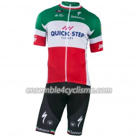 Tenue Maillot + Cuissard à Bretelles 2018-2019 Quick-Step Floors Championnats de Italie